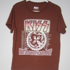 KISS North American Tour Graphic T Shirt in Brown - Size XL